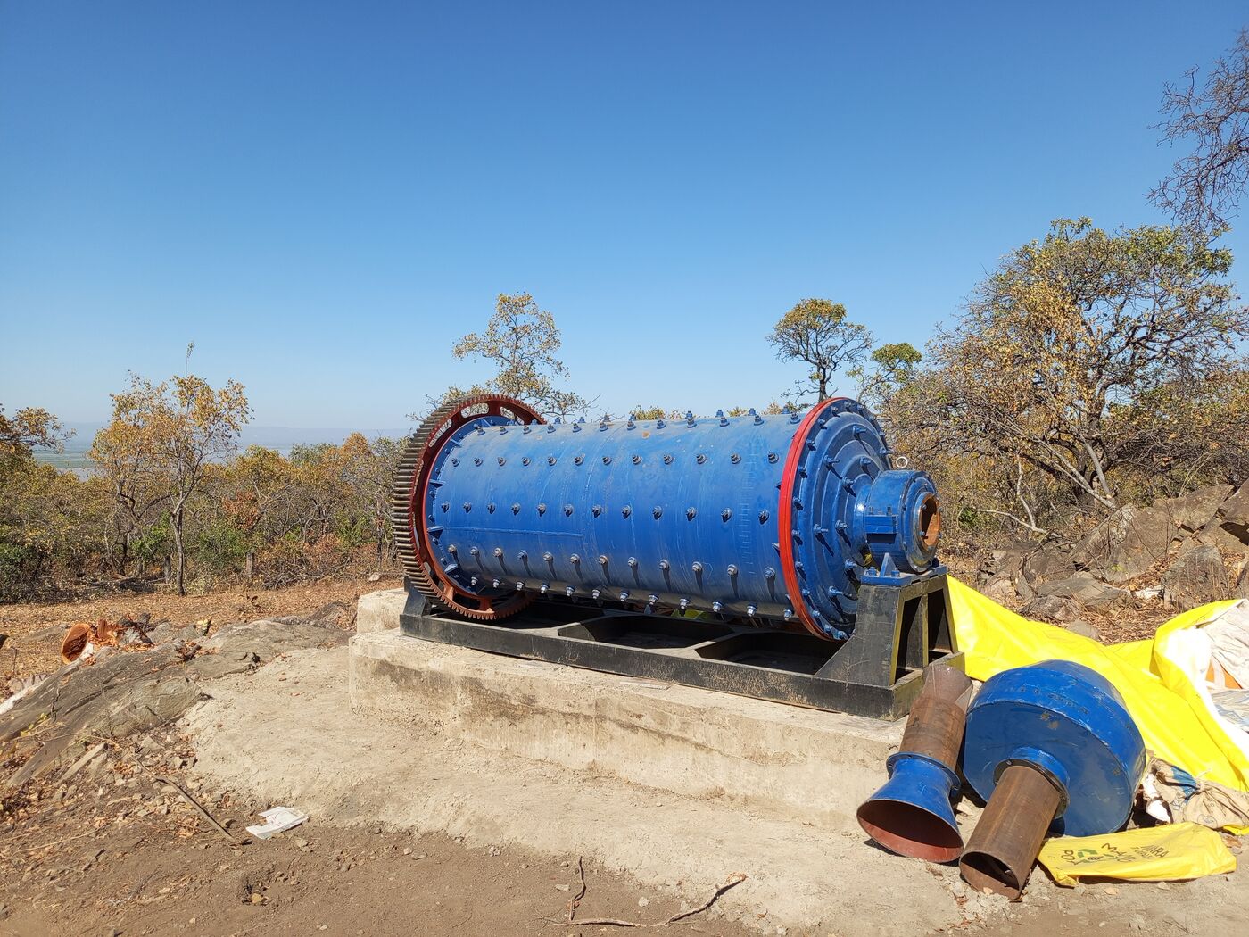 Ball mill section ready for installation at Sazafalls, Songwe